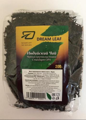 DREAM LEAF Индийский Чай черный, крупнолистовой,  OPA 200 г
