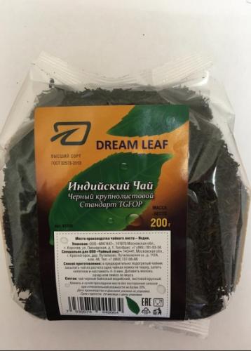 DREAM LEAF Индийский Чай черный, крупнолистовой, TGFOP 200 г