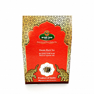 Arati Tea Индийский Чай черный масала картон 80 гр