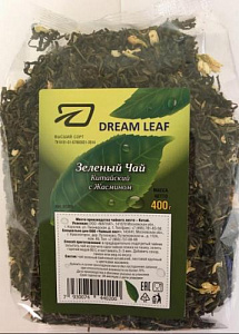 DREAM LEAF Китайский Зеленый Чай, крупнолистовой, с Жасмином 400 г