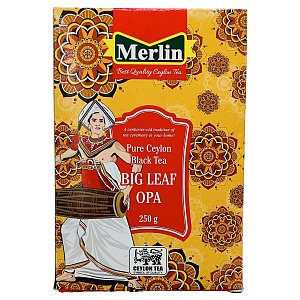 Чай Merlin Цейлонский черный чай OPA, крупнолистовой рассыпной 250г