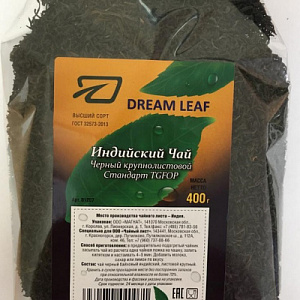 DREAM LEAF Индийский Чай черный, крупнолистовой, TGFOP 400 г
