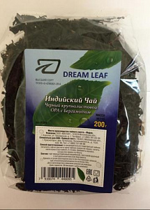 DREAM LEAF Индийский Чай черный, крупнолистовой, OPA с Бергамотом 200 г