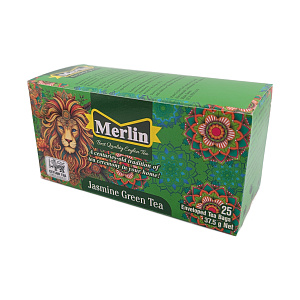 Чай Merlin Цейлонский зеленый чай с жасмином, 25 пакетиков 