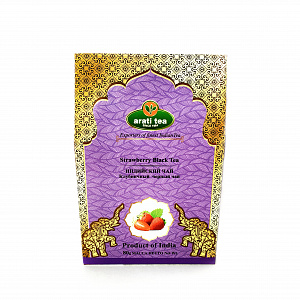 Arati Tea Индийский Чай черный с клубникой картон 80 гр